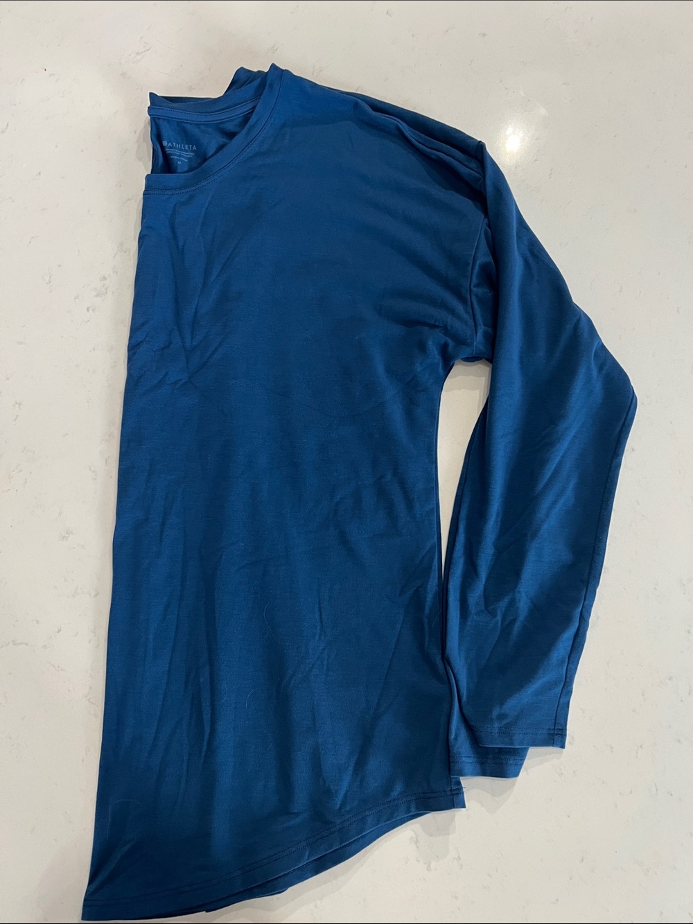 Athleta Long-Sleeve Crew Top in Deep Blue